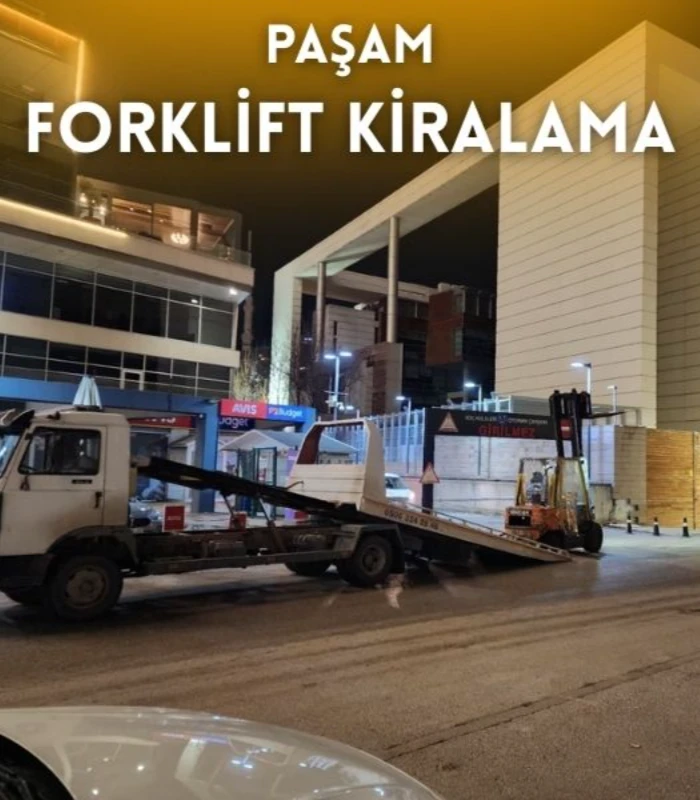 Temelli kiralık forklift hizmeti veren Paşam Forklift Kiralama sahada çalışma
