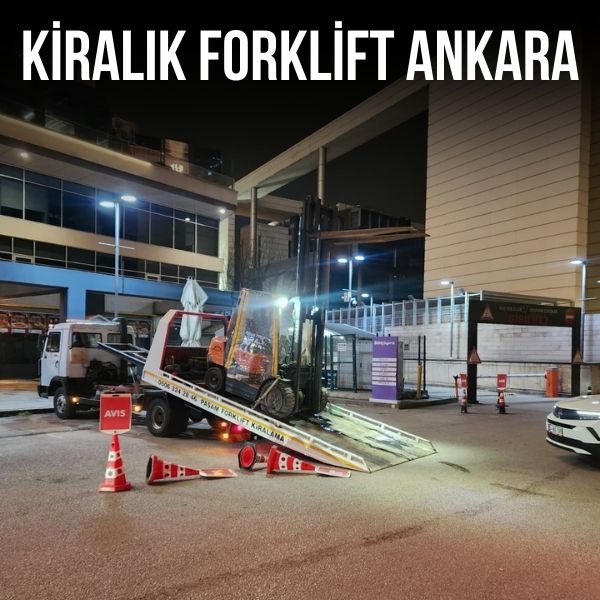 Temelli bölgesinde günlük forklift kiralama hizmeti sunan forklift aracı